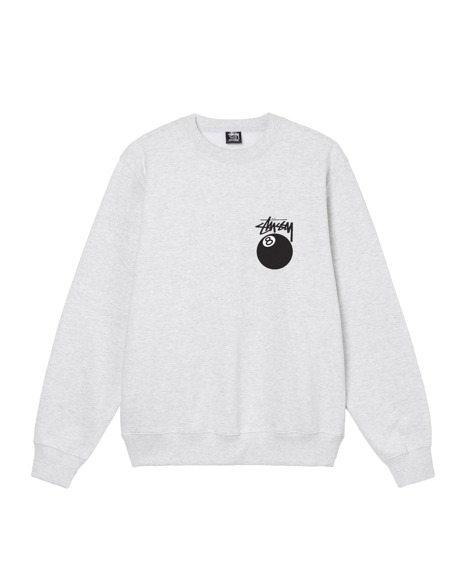 Stussy 8 Ball Crewneck Ash Heather