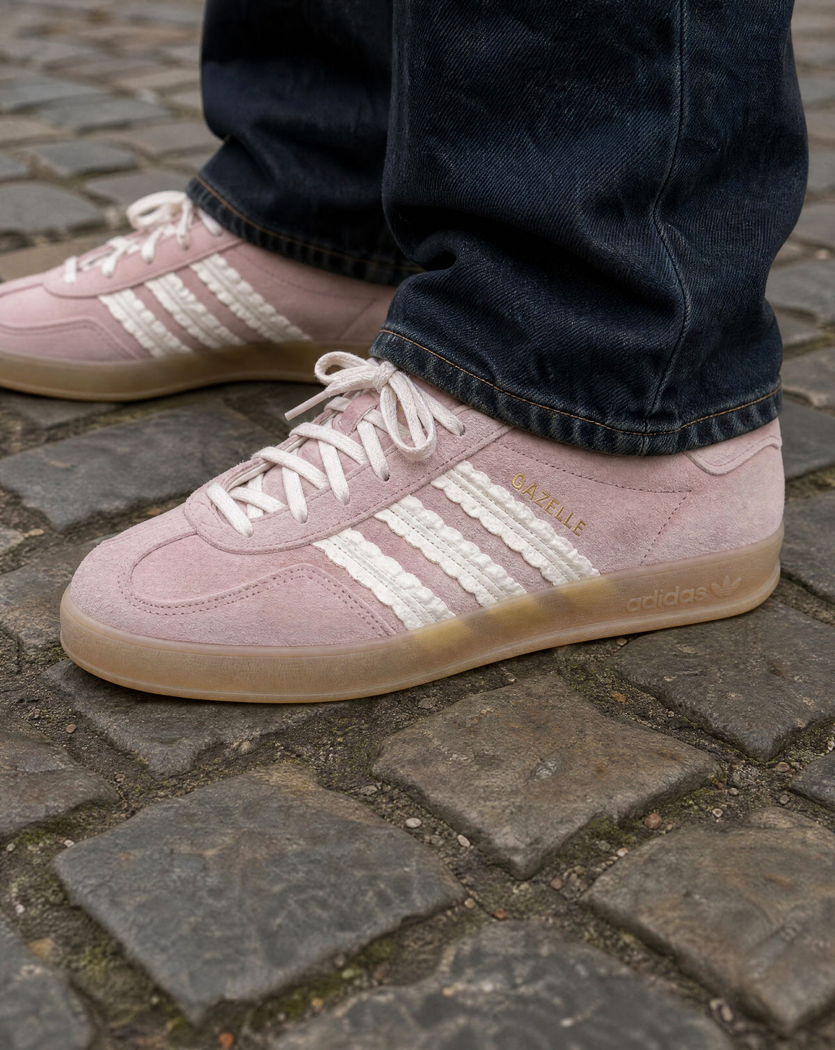adidas Gazelle Indoor Wonder Mauve Crew White (Women's) - on-foot