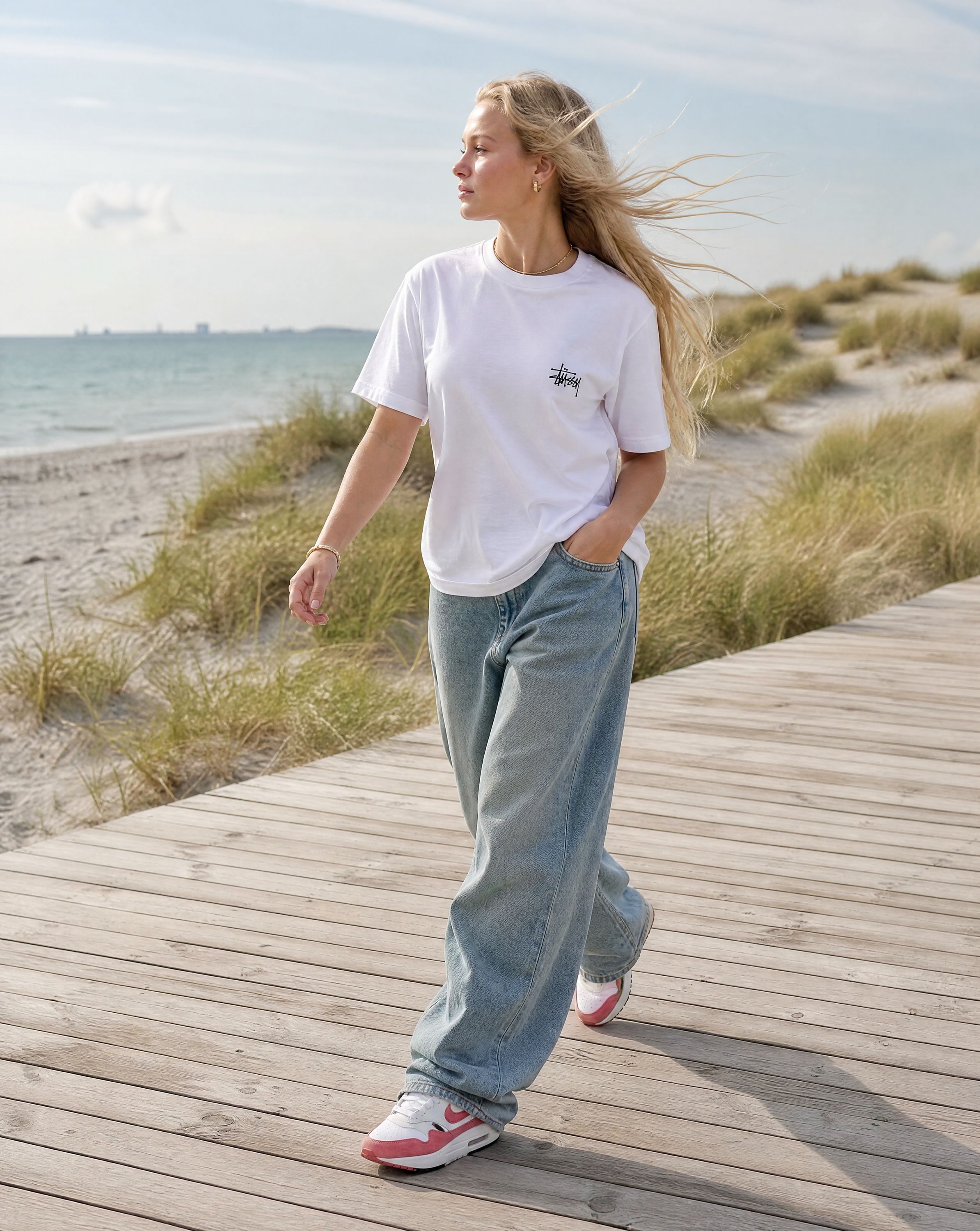 Nike Air Max 1 '87 White Canyon Pink (Women's) - streetstyle i København