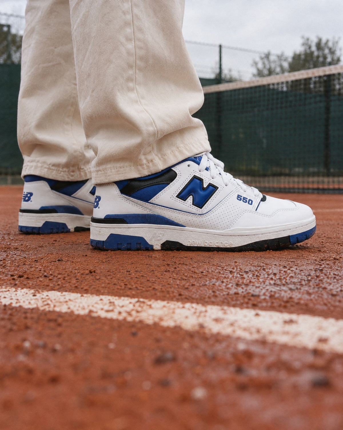 New Balance 550 White Blue - on-foot