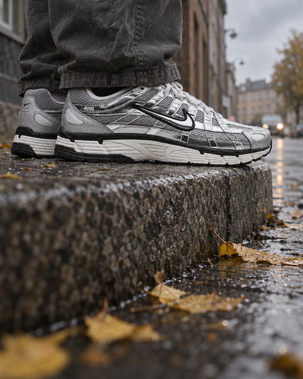 Nike P-6000 Metallic Silver - on-foot