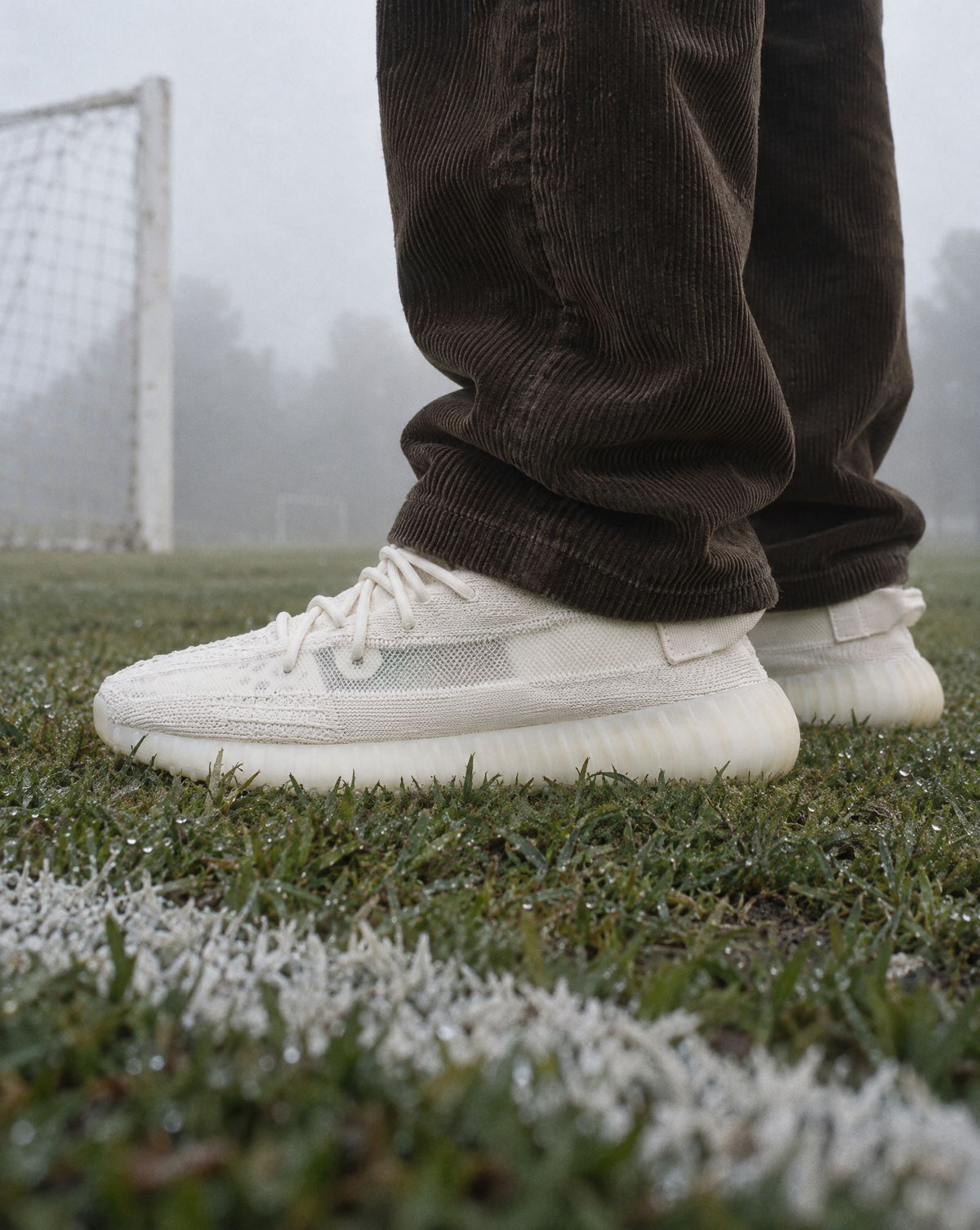 adidas Yeezy Boost 350 V2 Bone - on-foot