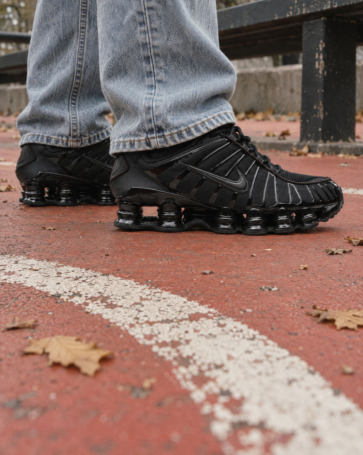 Nike Shox TL Black Max Orange (Women's) - on-foot
