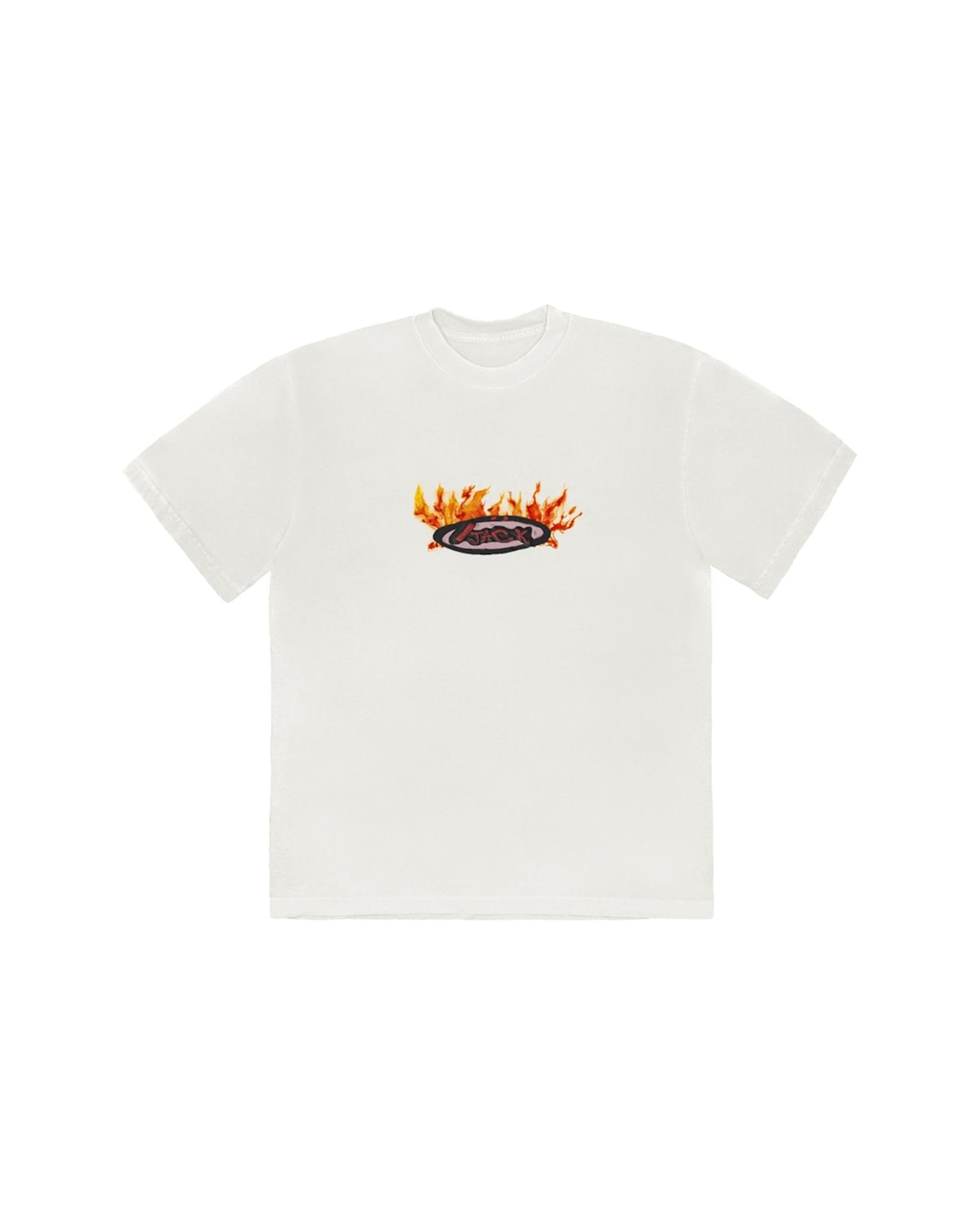 Travis Scott Cactus Jack Flame T-shirt Cream