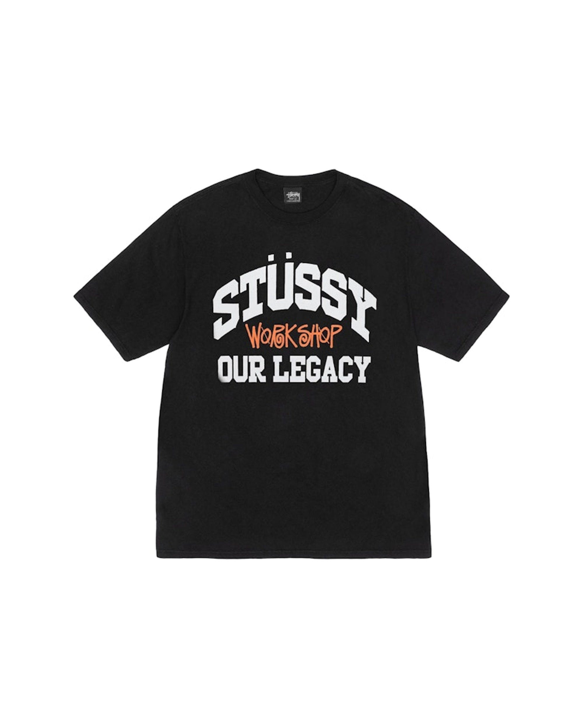 Stussy x Our Legacy Work Shop Collegiate Pigment Dyed Tee Black