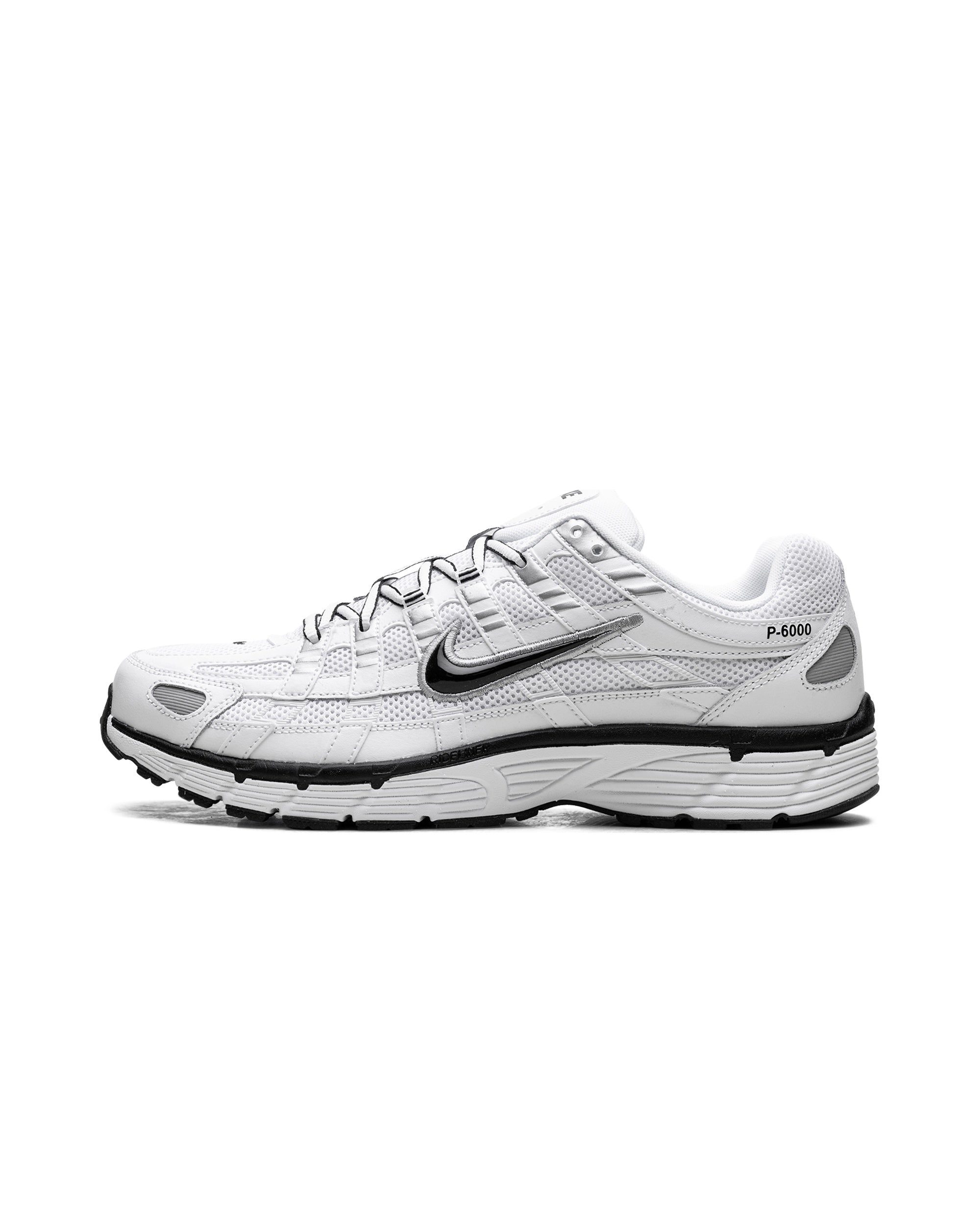 Nike P-6000 White Metallic Silver Black