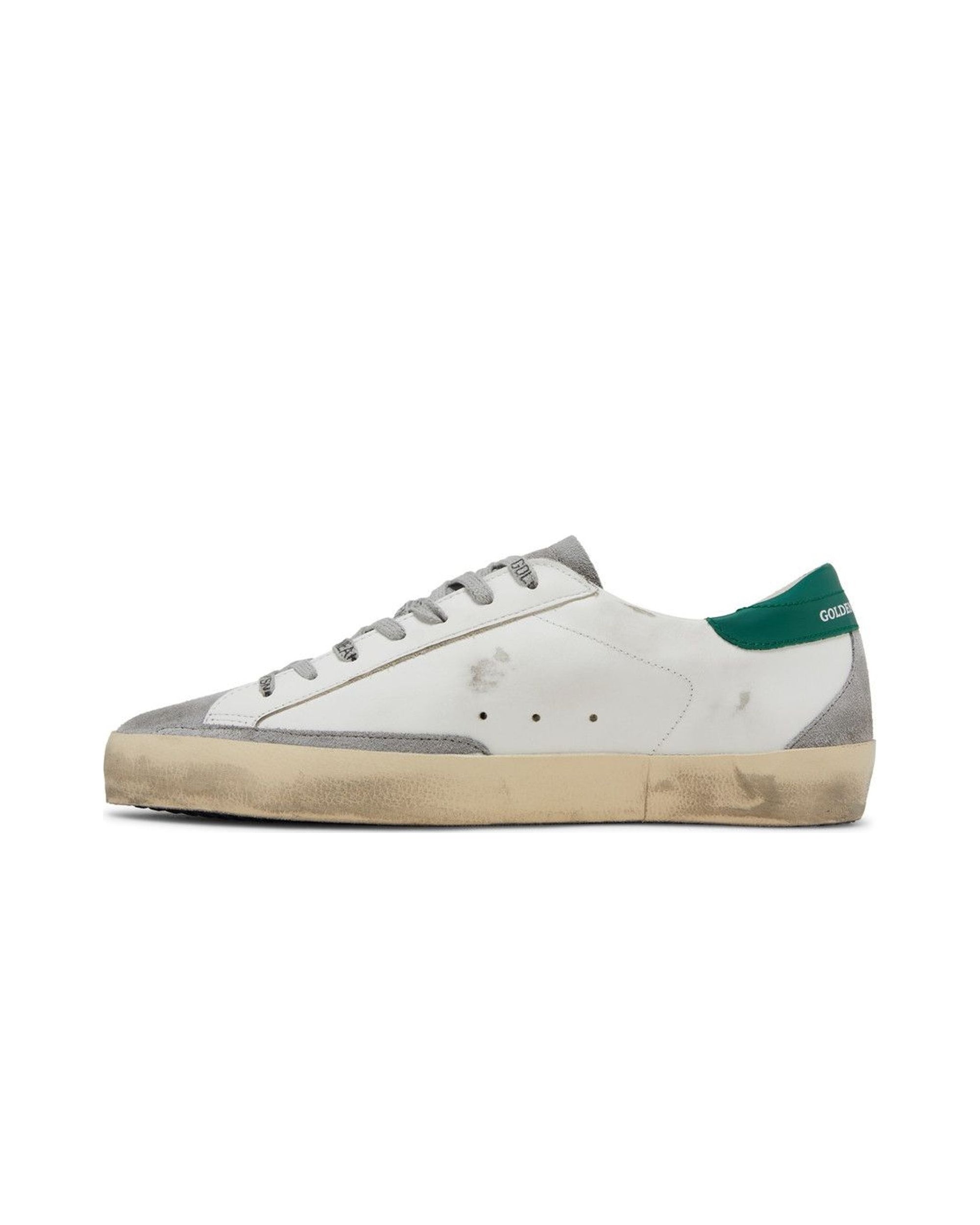 Golden Goose Super-Star White Silver Green