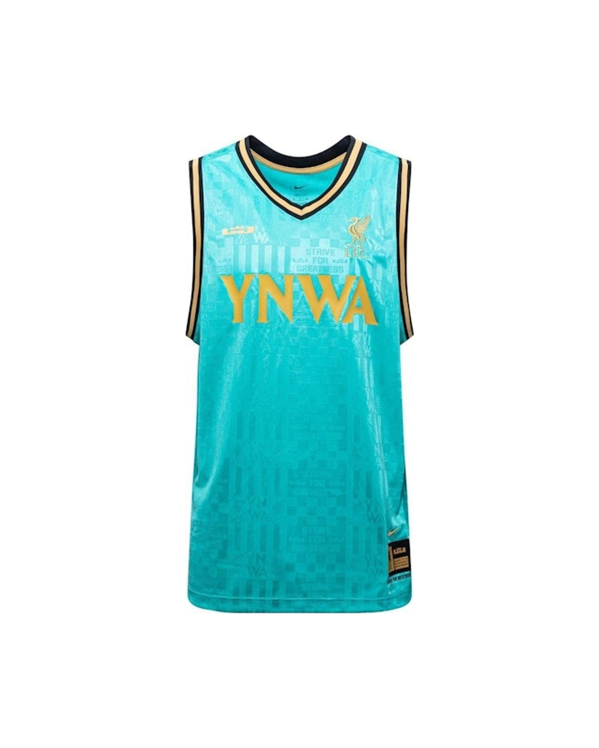 Nike Liverpool FC x LeBron James DNA Basketball Jersey Washed Teal/Truly Gold