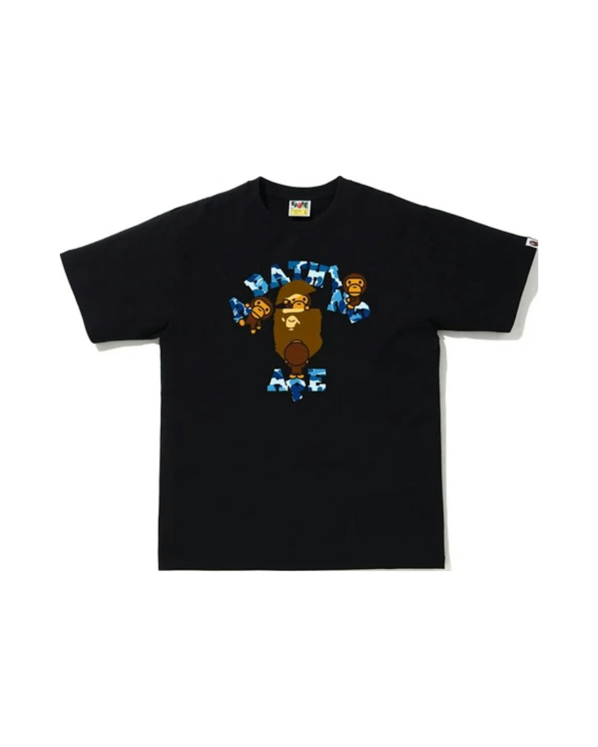 BAPE ABC Camo College Milo Tee Black/Blue