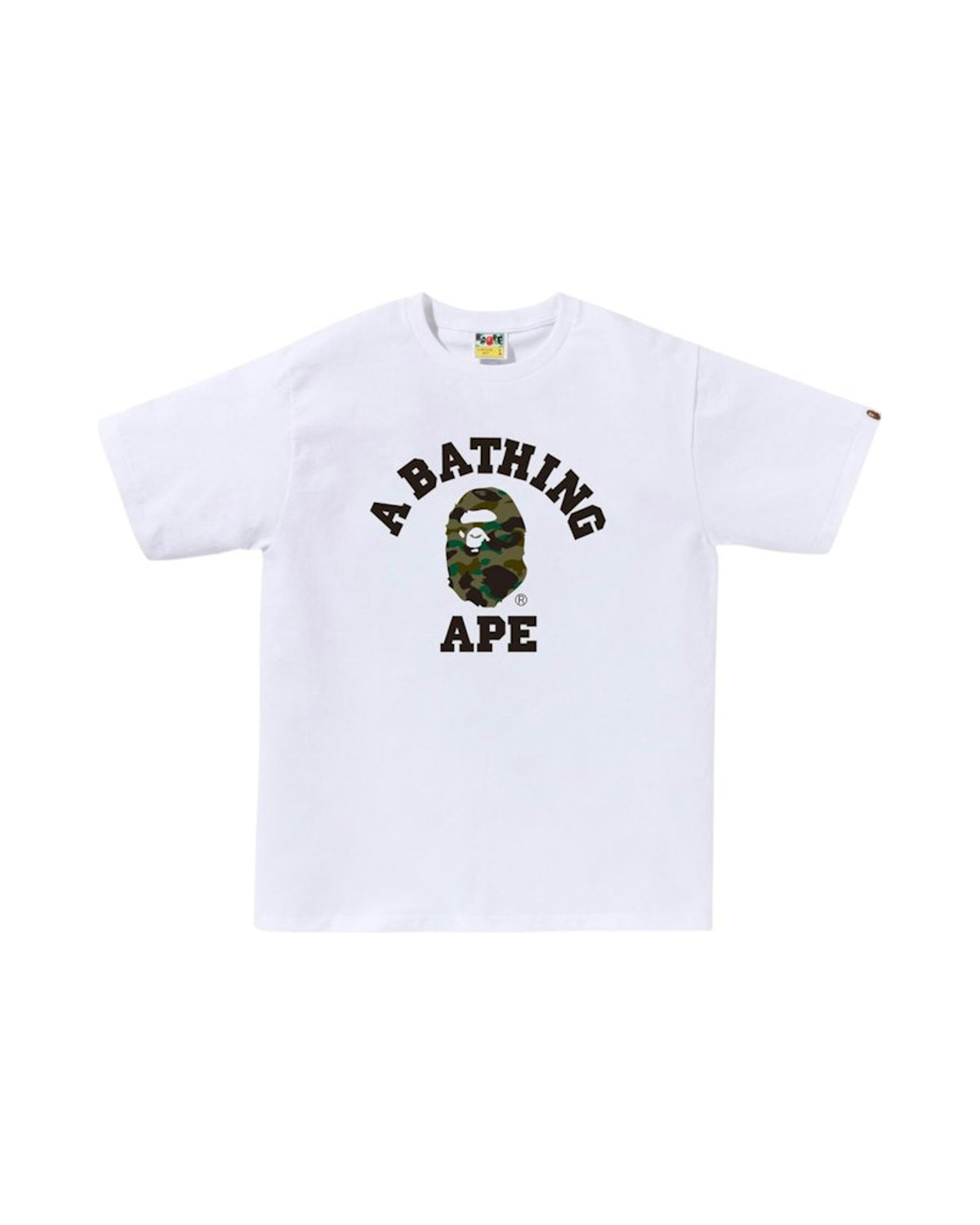 BAPE 1st Camo College Tee (FW25) White/Green