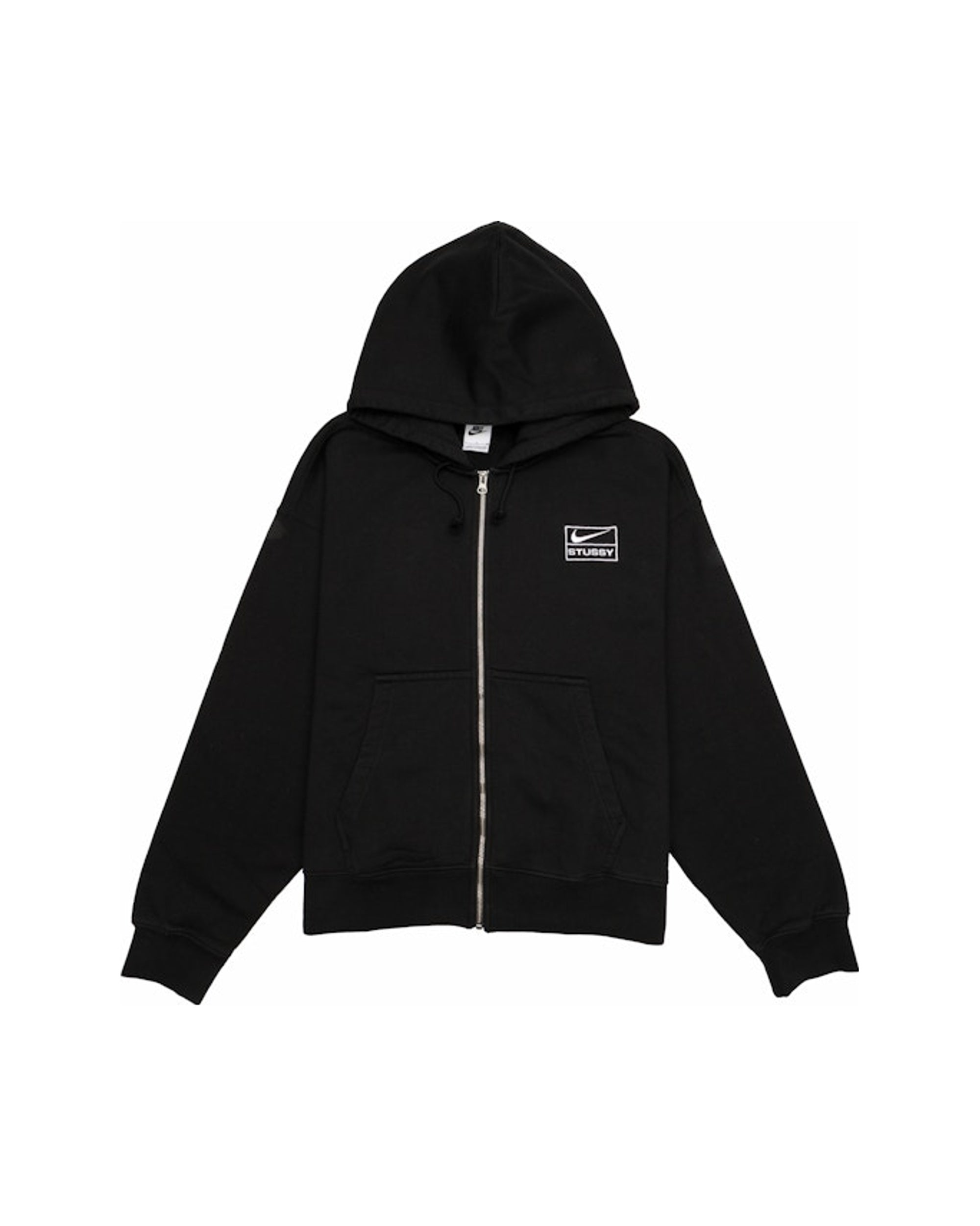 Stussy x Nike Stone Washed Fleece Zip Hoodie Black