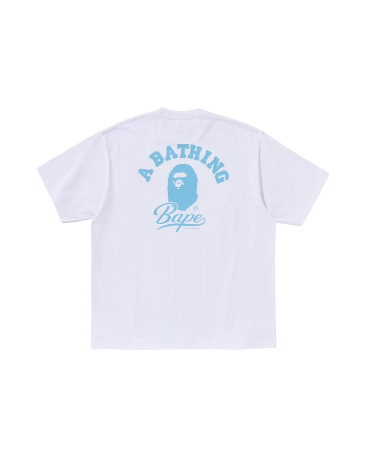 BAPE Cursive College Logo Relaxed Fit Tee White