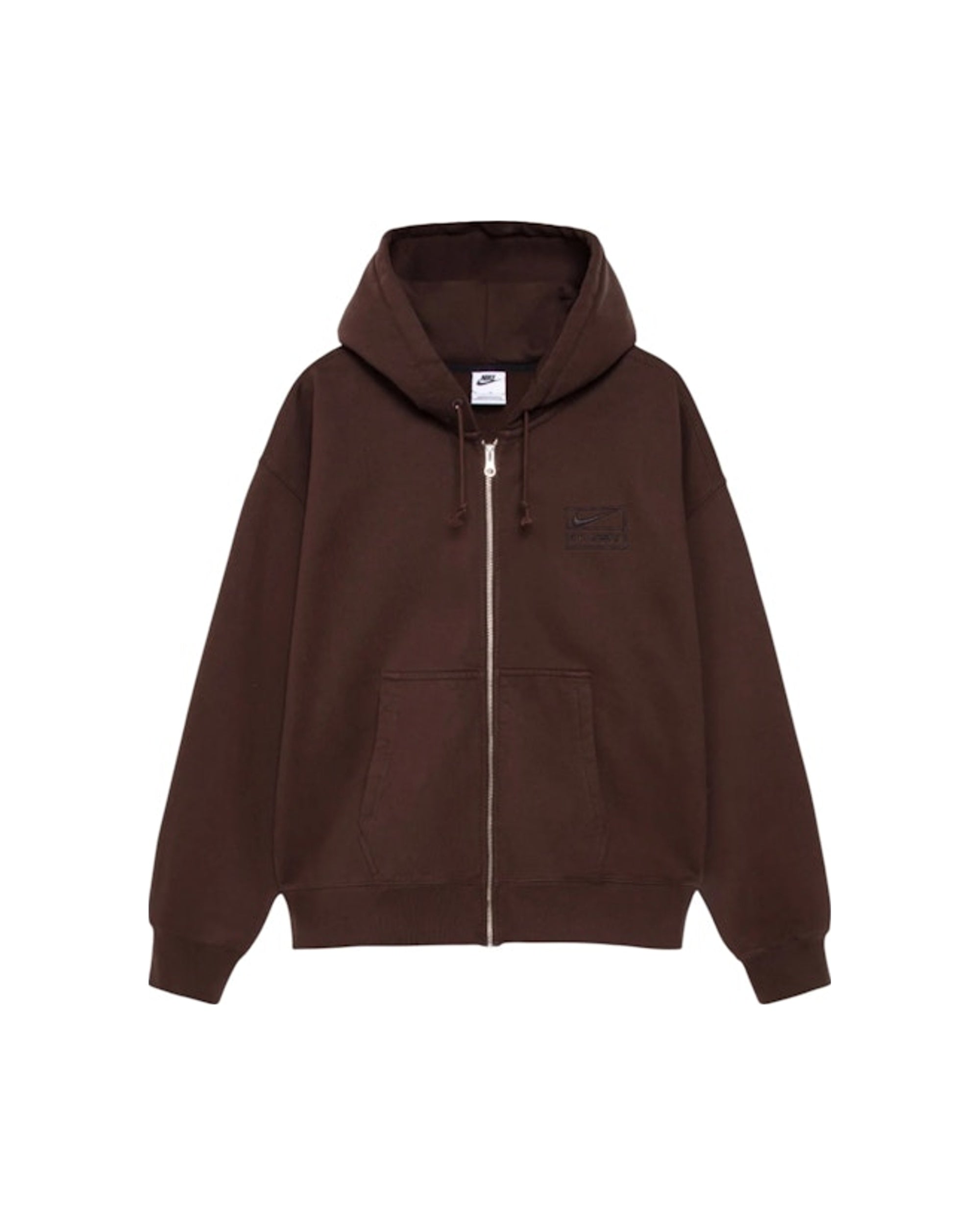 Stussy x Nike Stone Washed Fleece Zip Hoodie (FW25) Dark Cinder