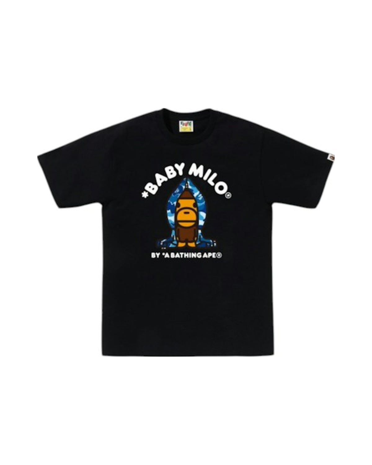 BAPE ABC Blue Camo Baby Milo Hoodie Tee Black