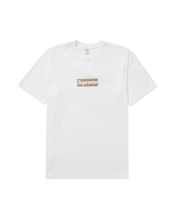 Supreme Burberry Box Logo Tee White