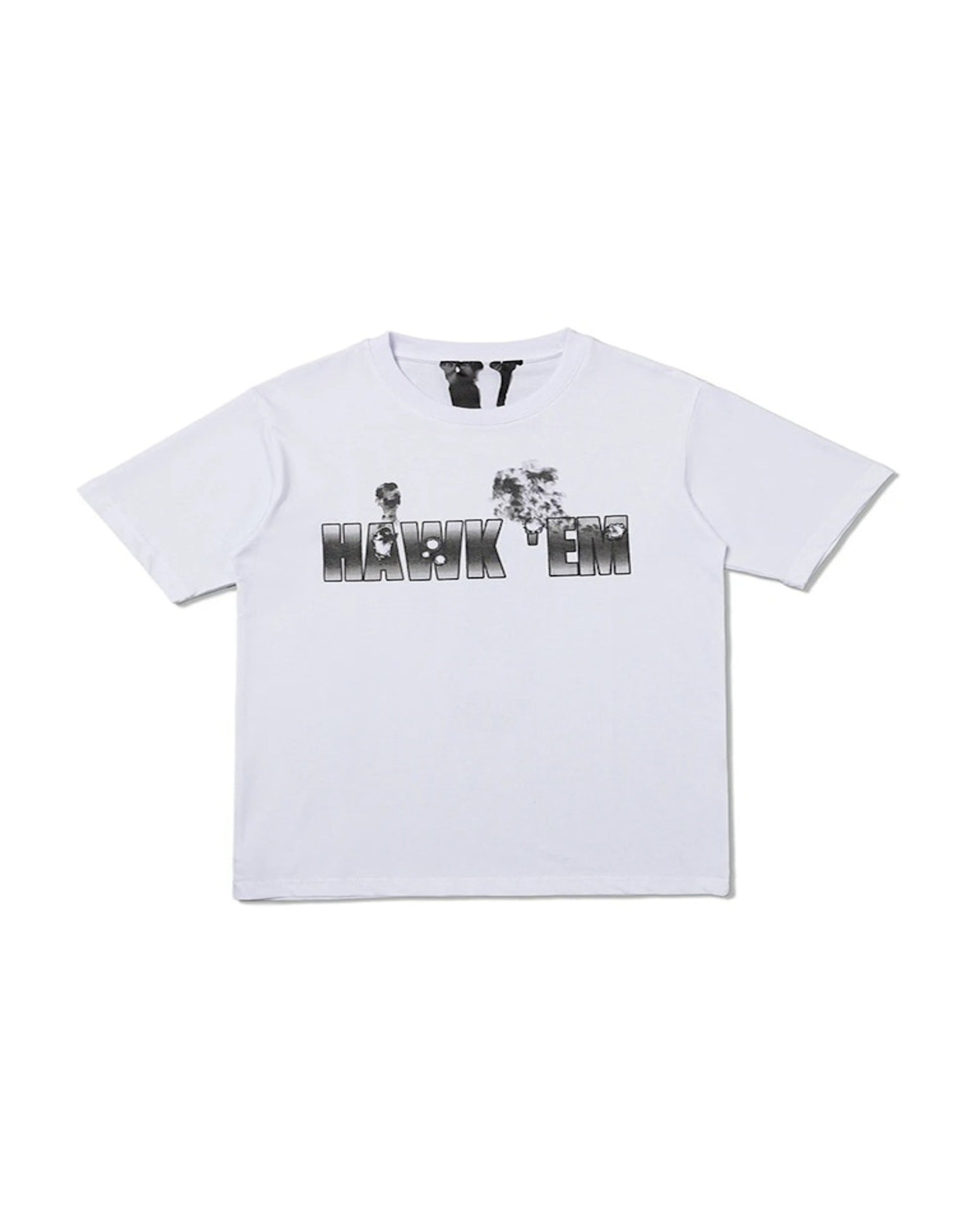 Pop Smoke x Vlone Hawk Em' T-Shirt White