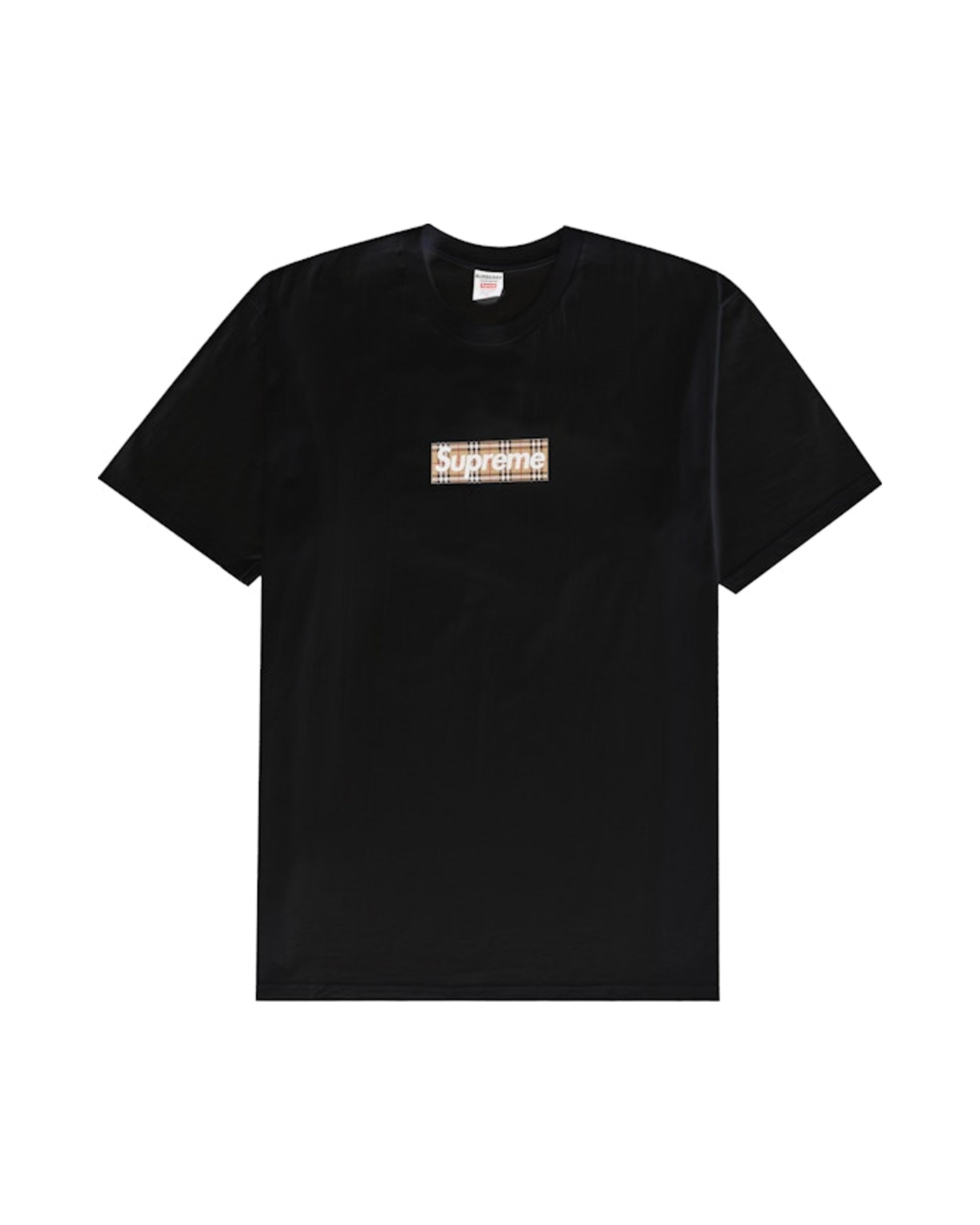 Supreme Burberry Box Logo Tee Black