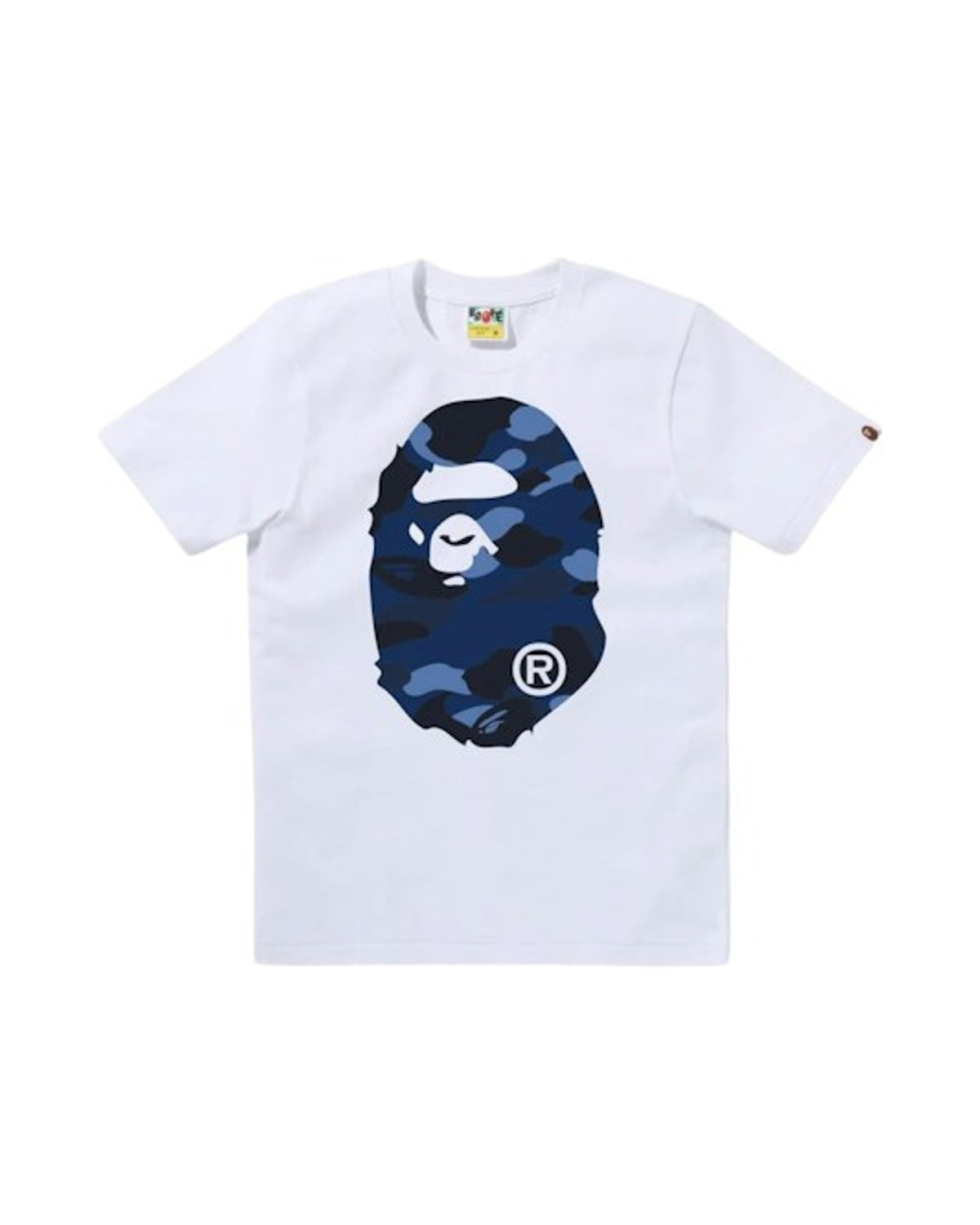 BAPE Color Camo Big Ape Head Tee White Blue