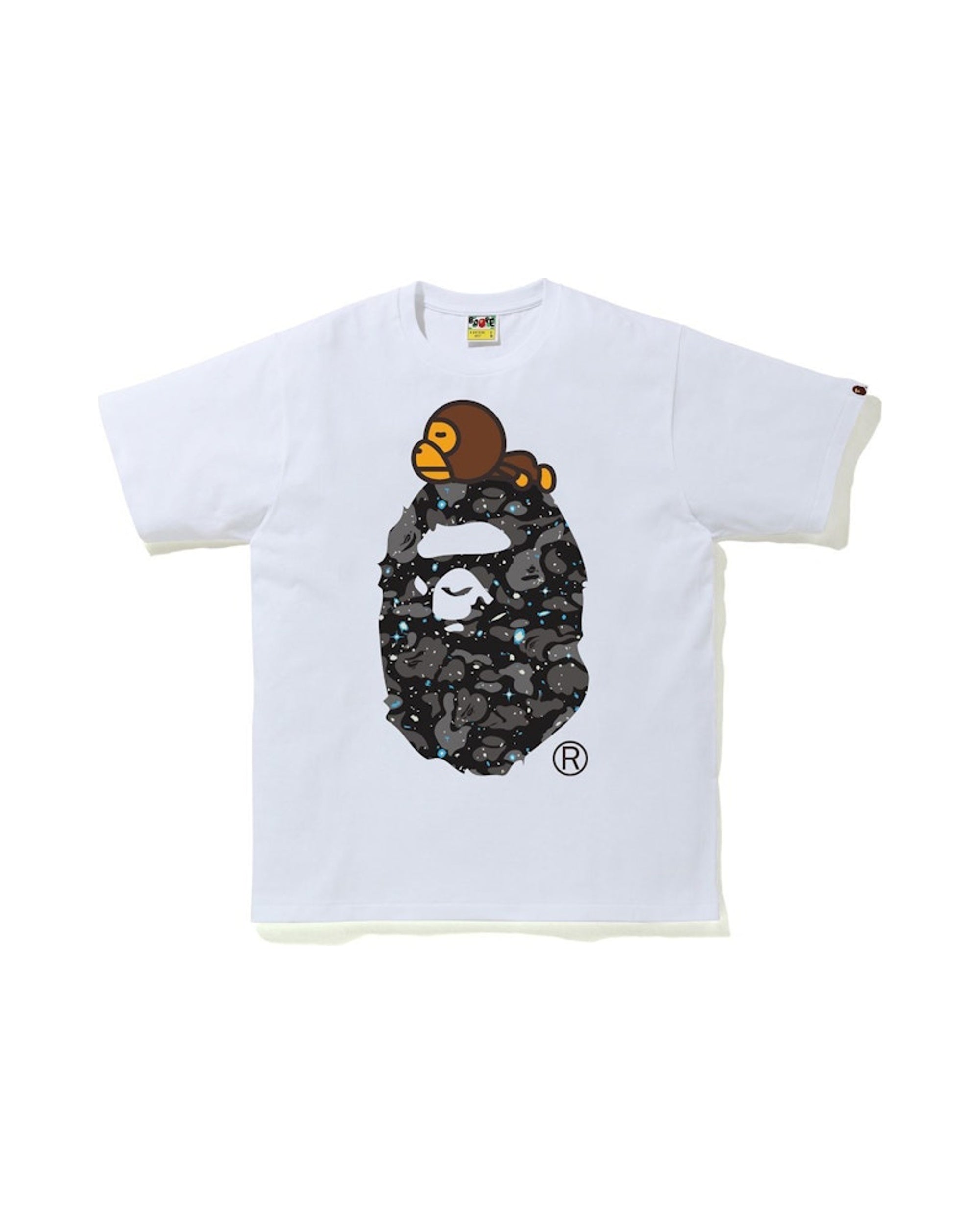 BAPE Space Camo Milo On Big Ape Tee (FW21) White