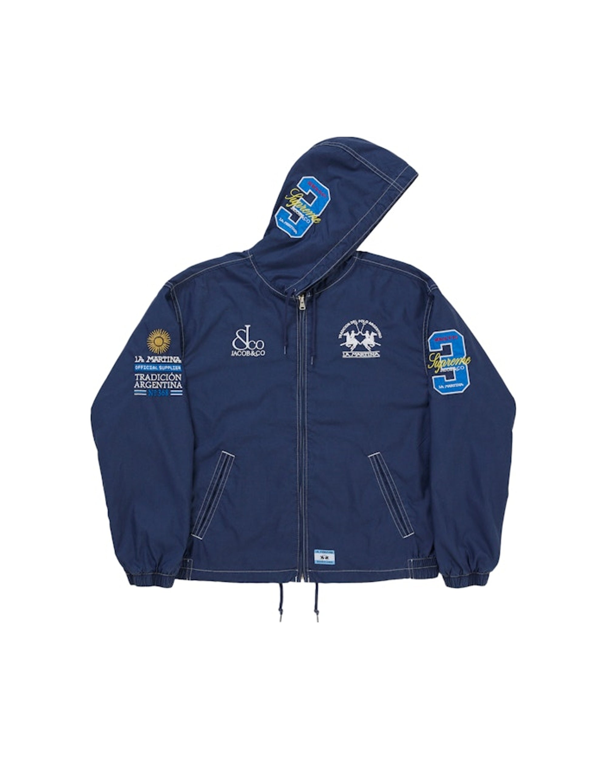 Supreme La Martina Lightweight Hooded Jacket Blue