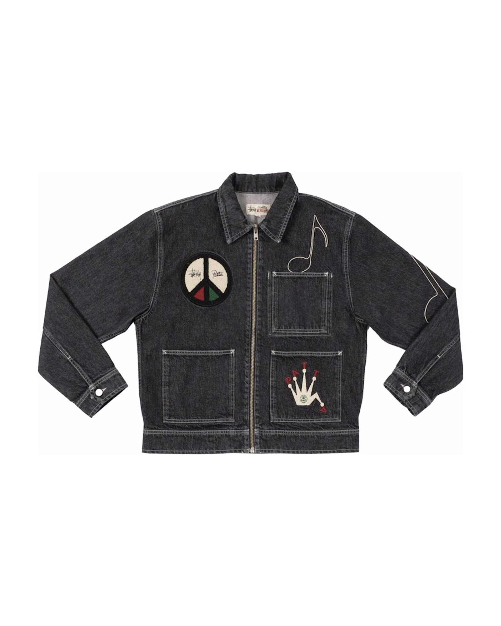 Stussy x Patta Zip Work Jacket Black