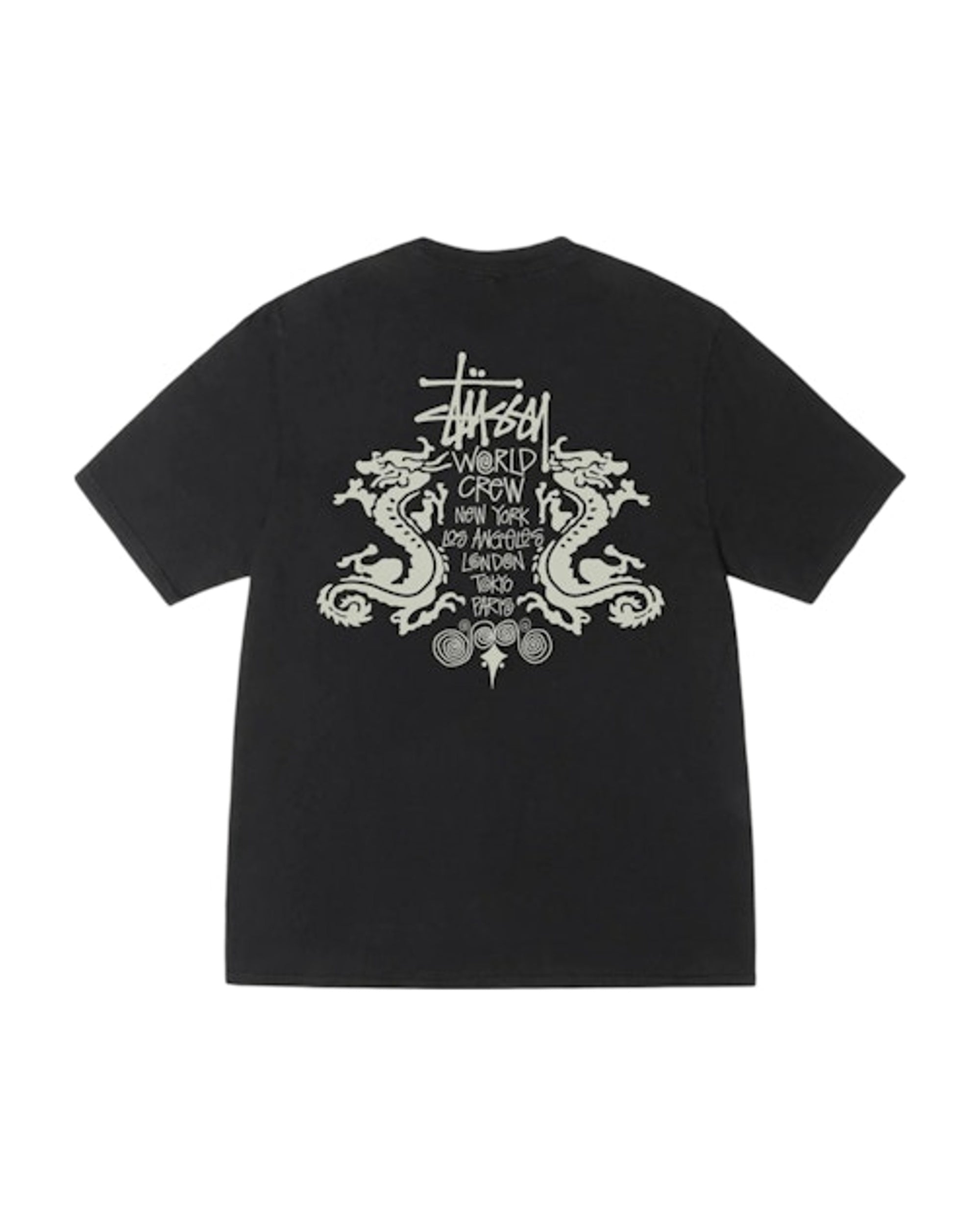 Stussy Double Dragon Pigment Dyed Tee Black