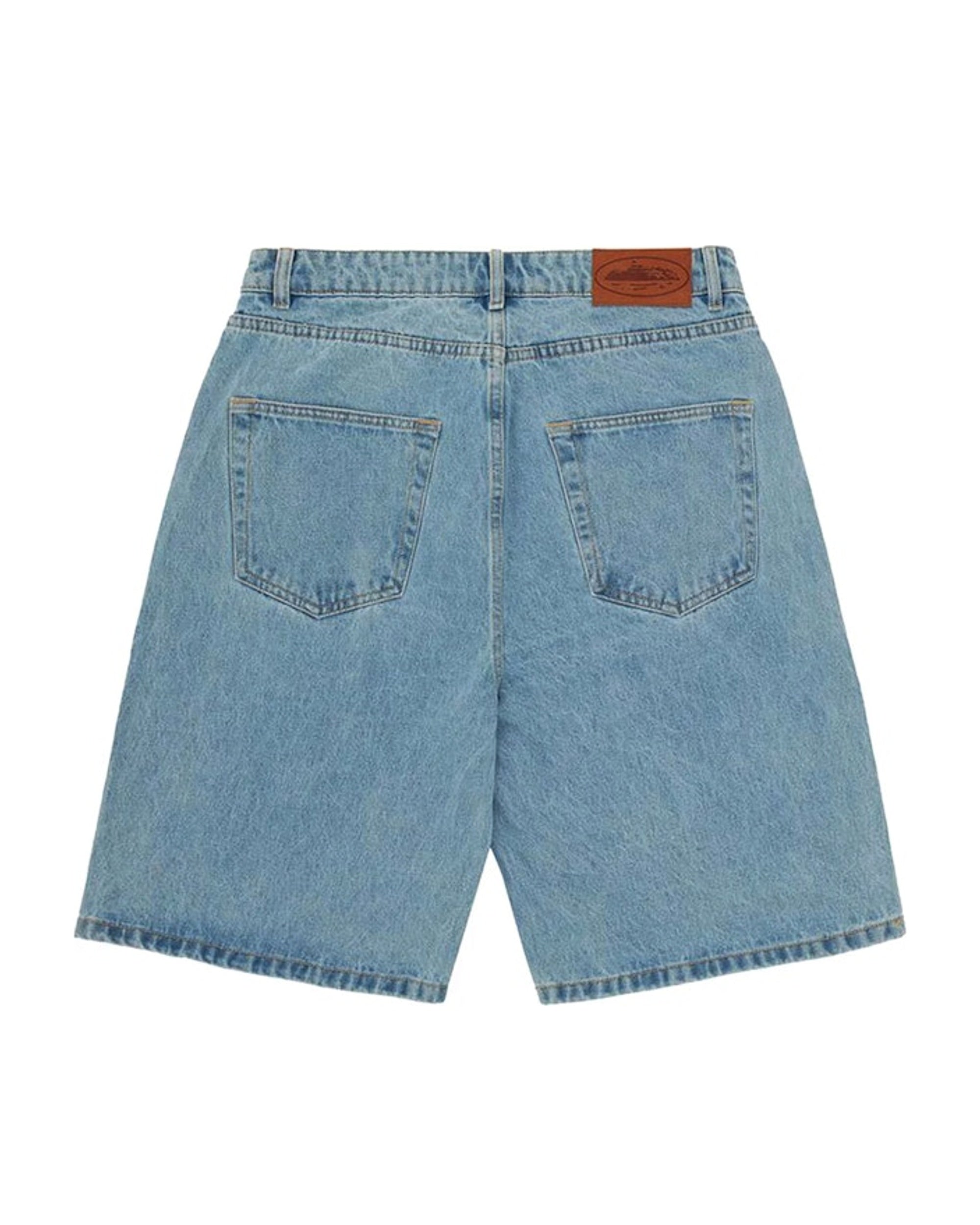 Corteiz Baggy Denim Shorts Stonewash