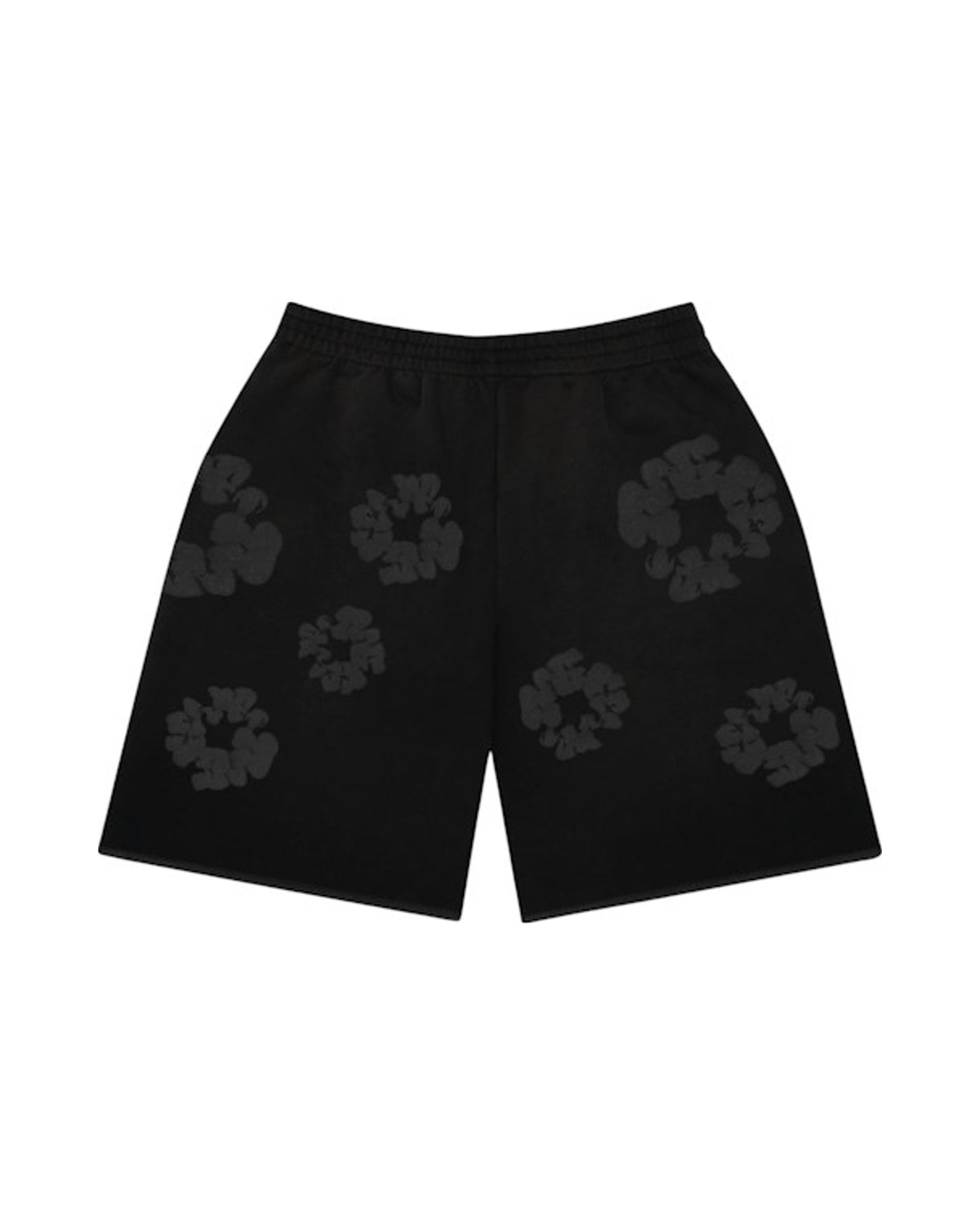 Denim Tears Faded Mono Cotton Wreath Sweatshorts Black