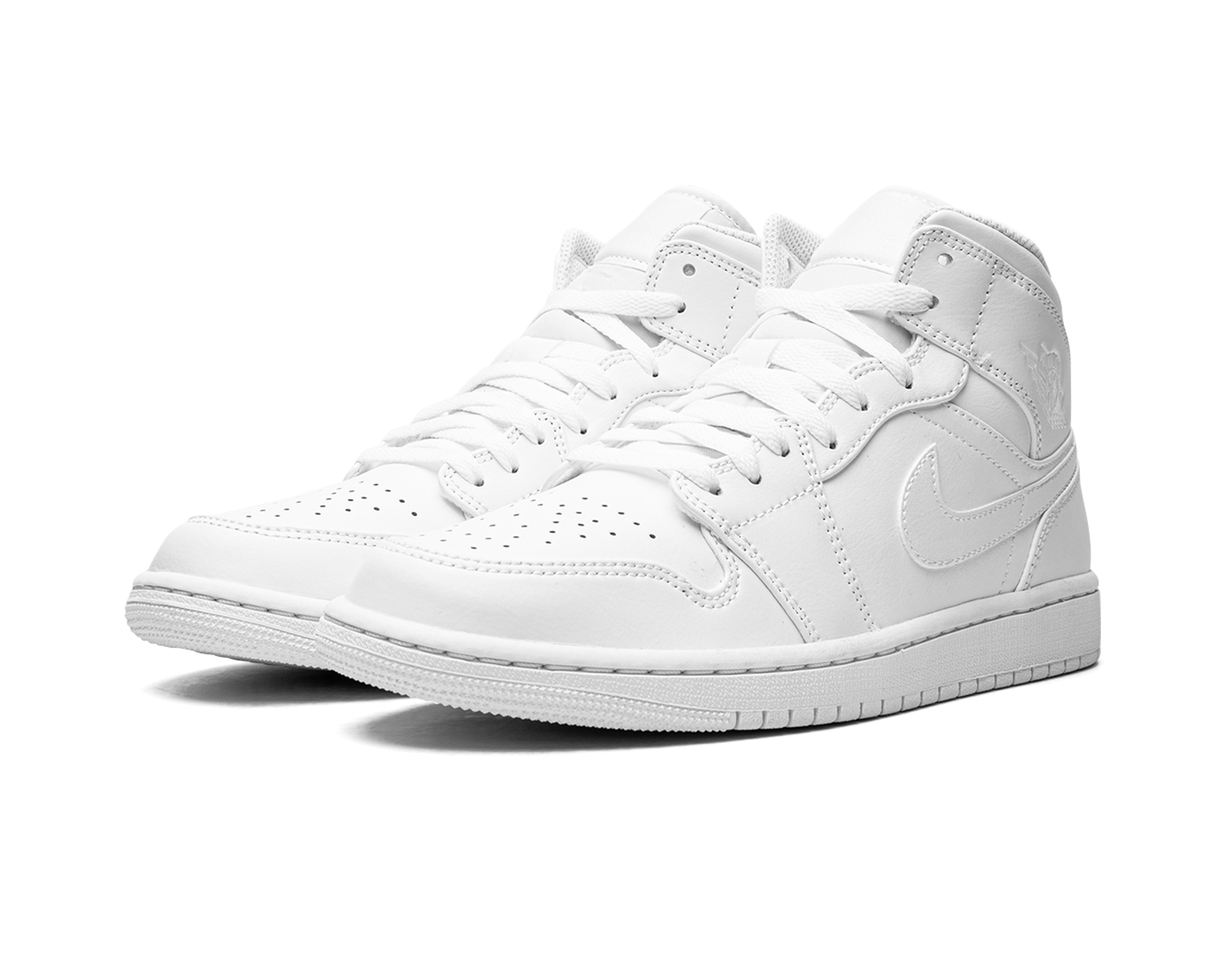 Jordan 1 Mid Triple White