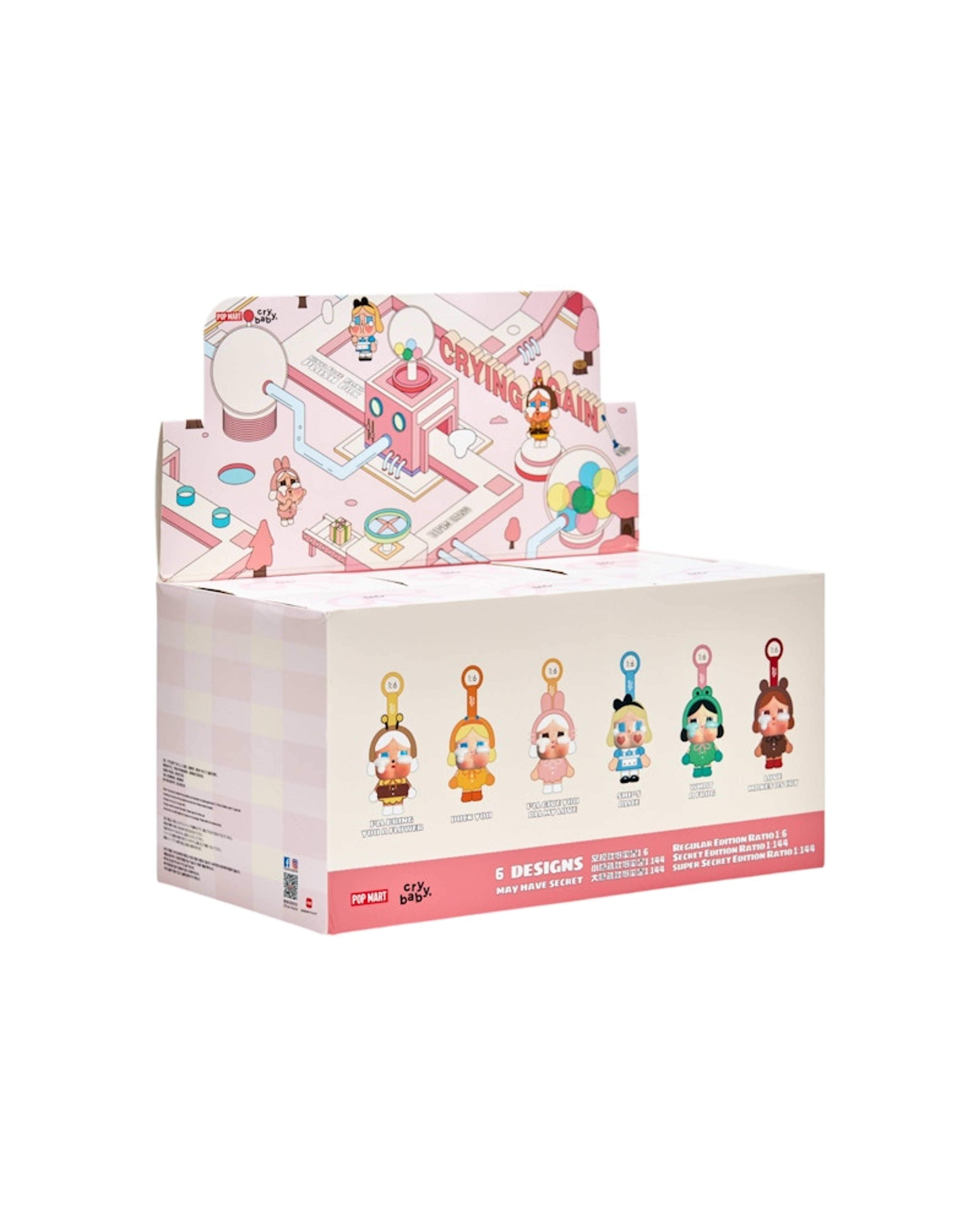Pop Mart CryBaby Crying Again Series Vinyl Face Plush Sealed Case (6 Blind Box)