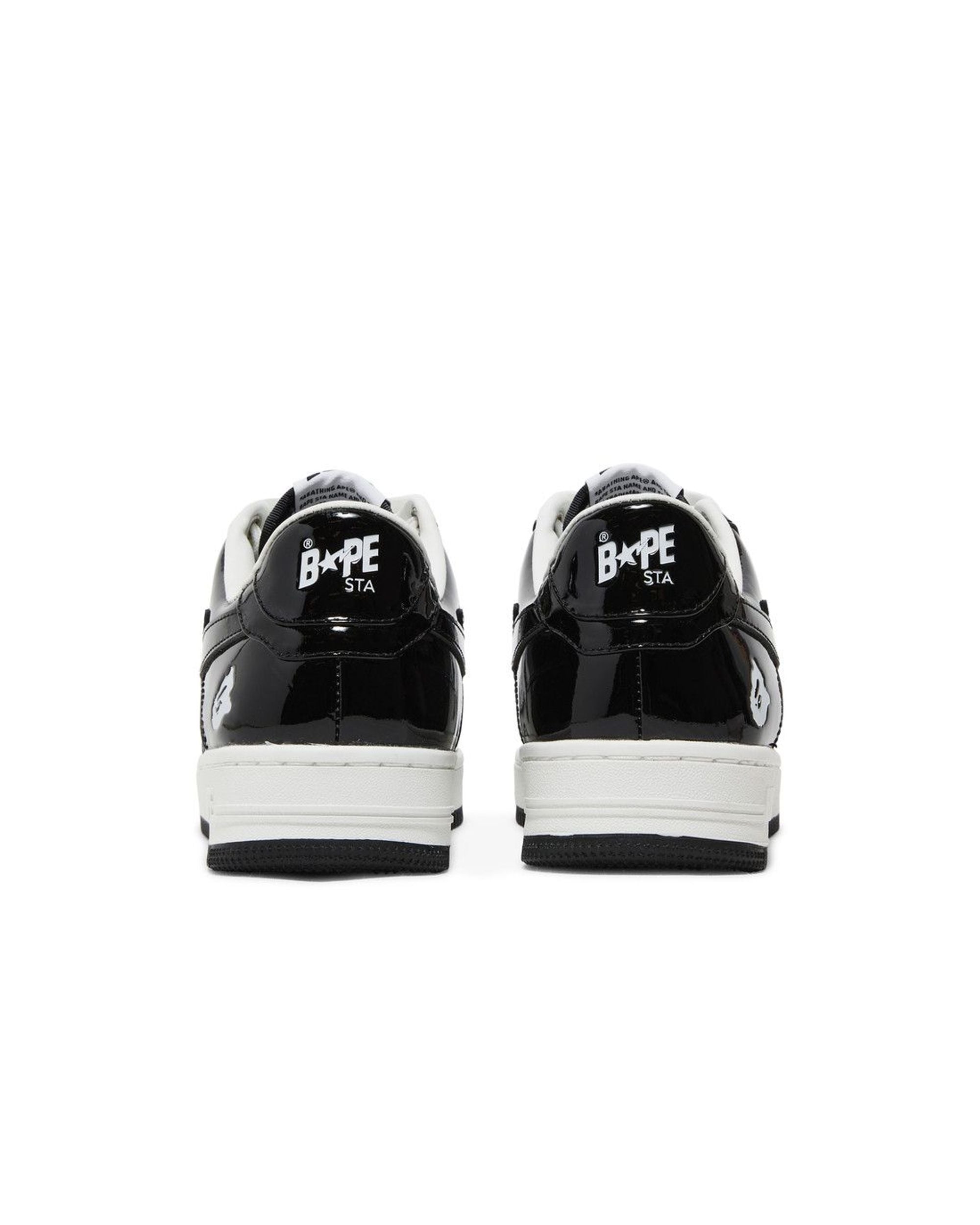 A Bathing Ape Bape Sta Patent Leather Black White