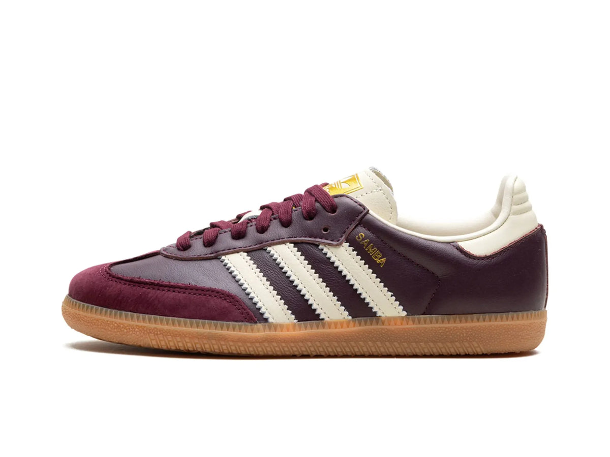 adidas Samba OG Maroon Gold Metallic (Women's)