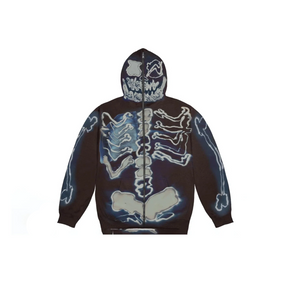 Travis Scott Cactus Jack For Fragment Graffiti Full Zip Hoodie Skeleton "Multi"