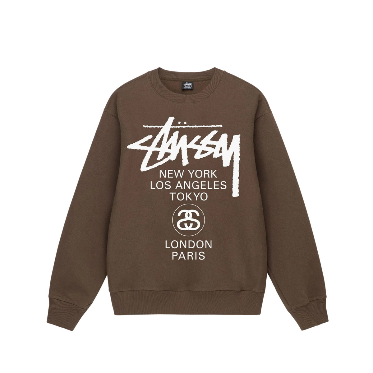 Stüssy World Tour Crewneck "Coffee"