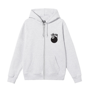 Stüssy 8 Ball Zip Hoodie "Ash Heather"