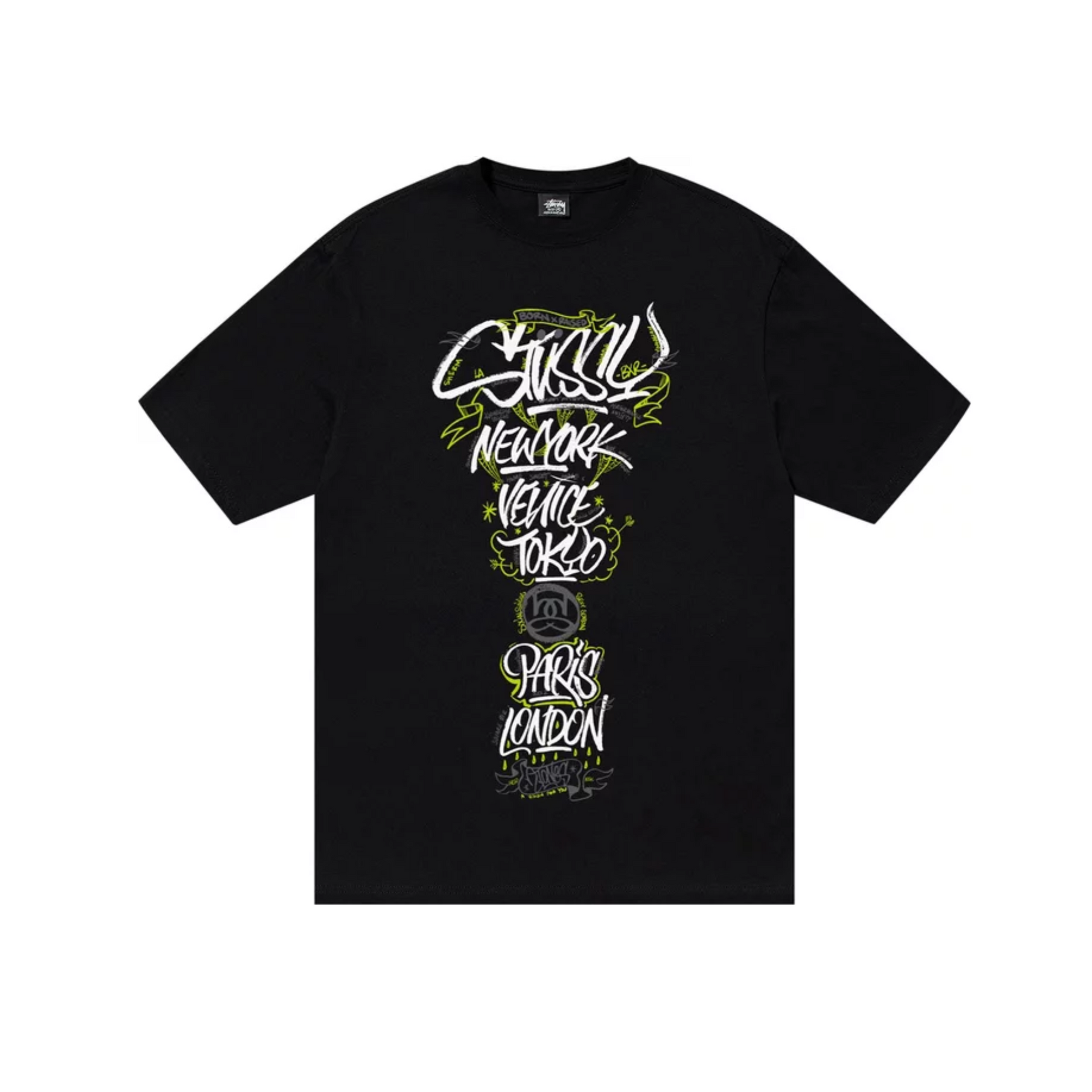 Stüssy x Born X Raised Handstyles T-shirt "Black"