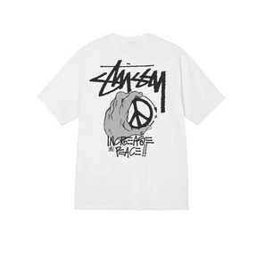 Stüssy Peace Hand Pigment Dyed T-shirt "White"