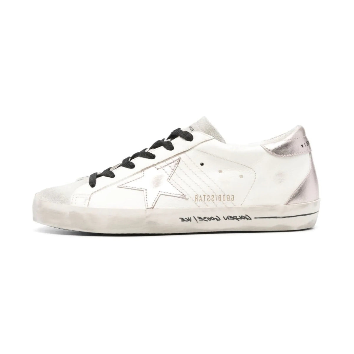 Golden Goose Super-Star White Silver Metallic