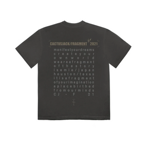 Travis Scott Cactus Jack For Fragment Create T-shirt "Washed Black"