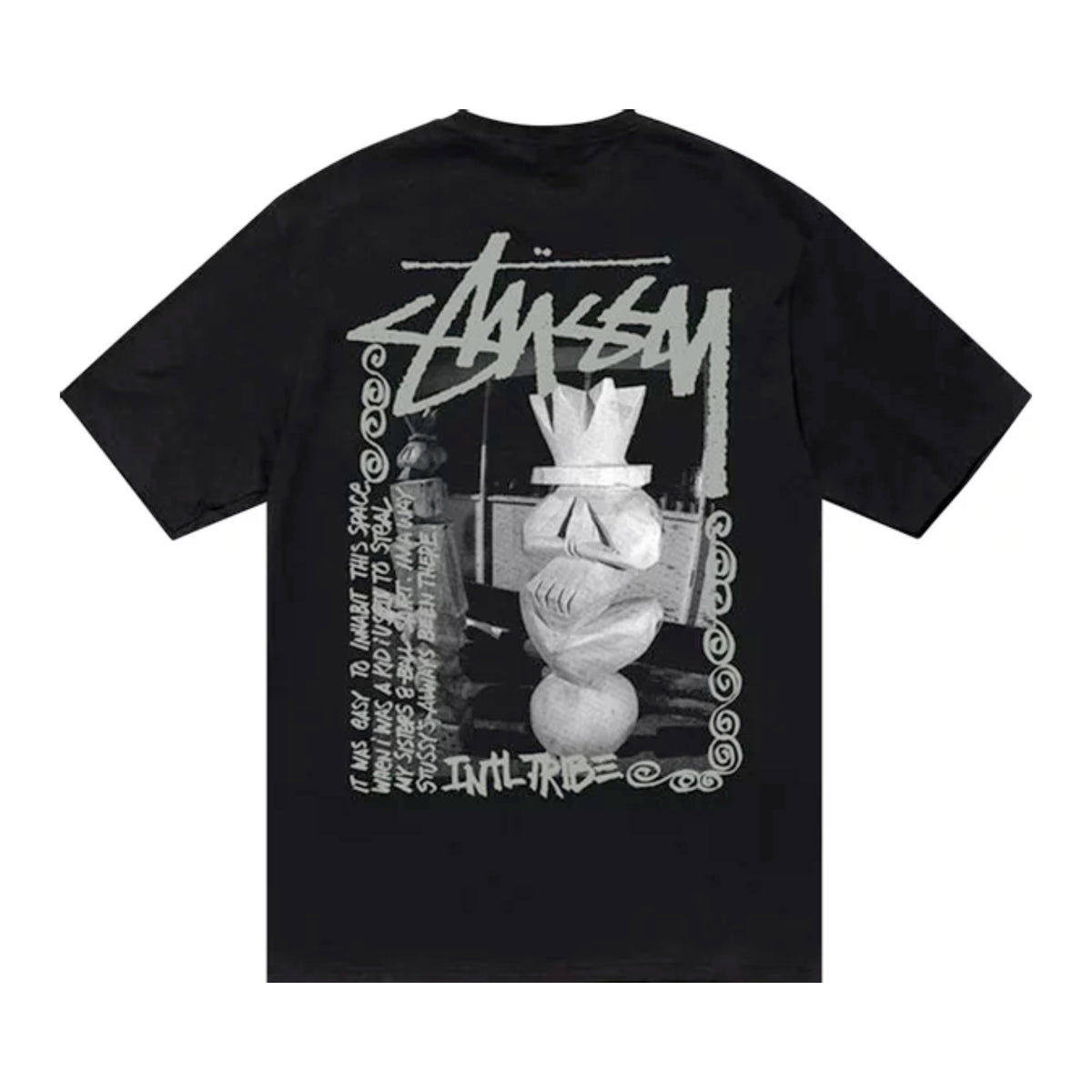 Stussy Landin Tee "Black" - street-bill.dk