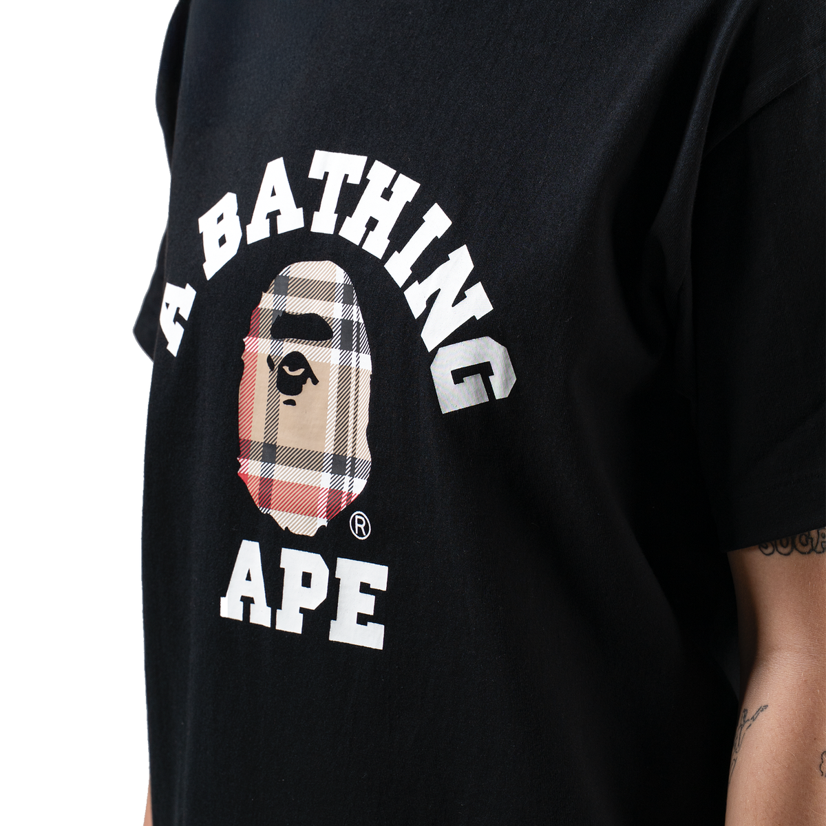 Bape College Plaid T-shirt "Black"