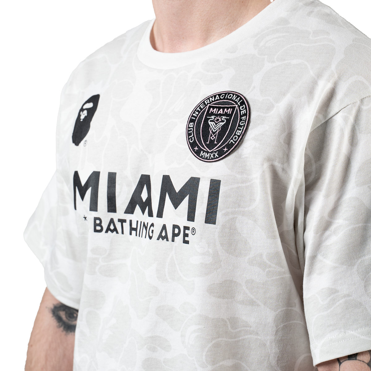 Bape x Inter Miami CF Camo T shirt White