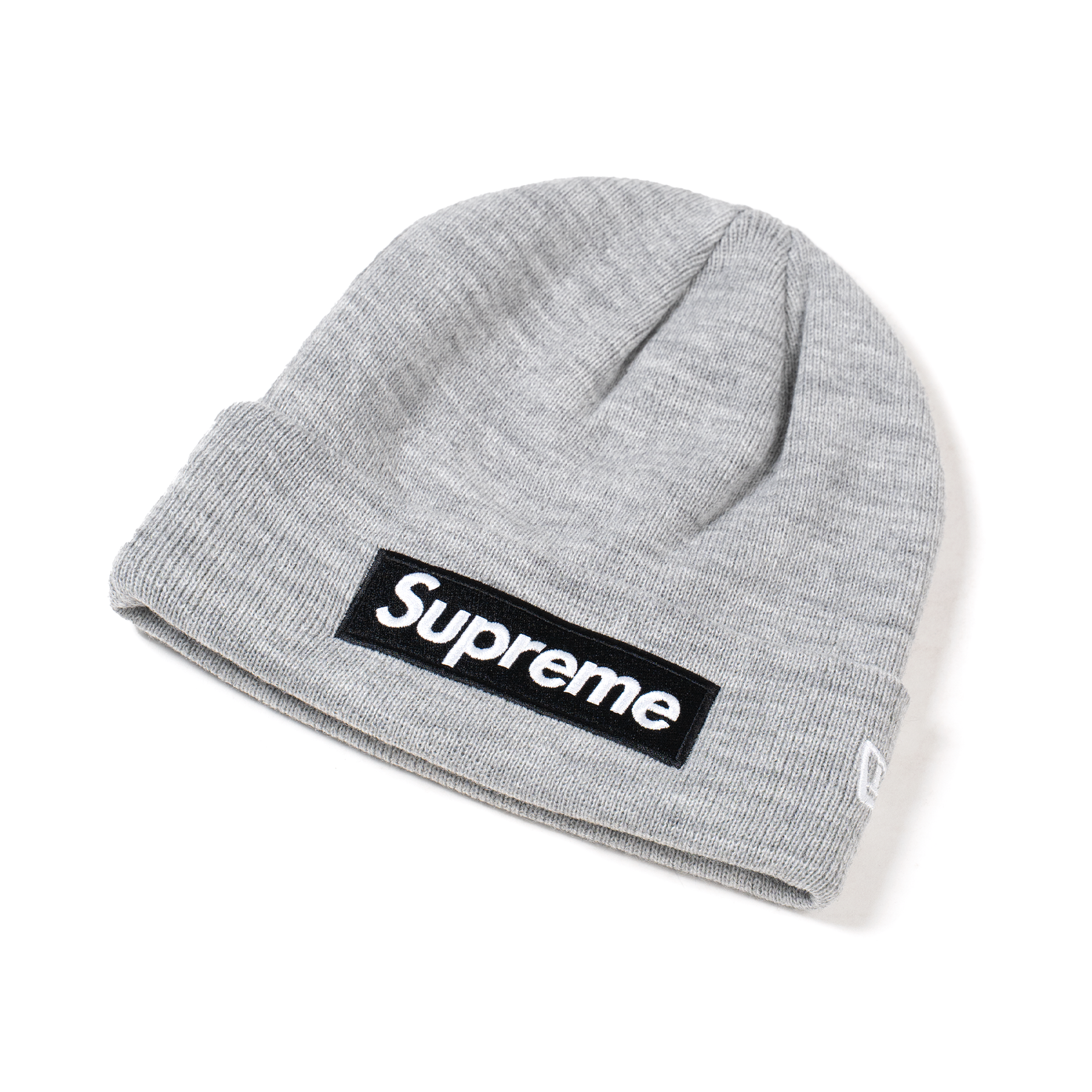 Supreme New Era Box Logo Beanie (FW22) "Heather Grey"