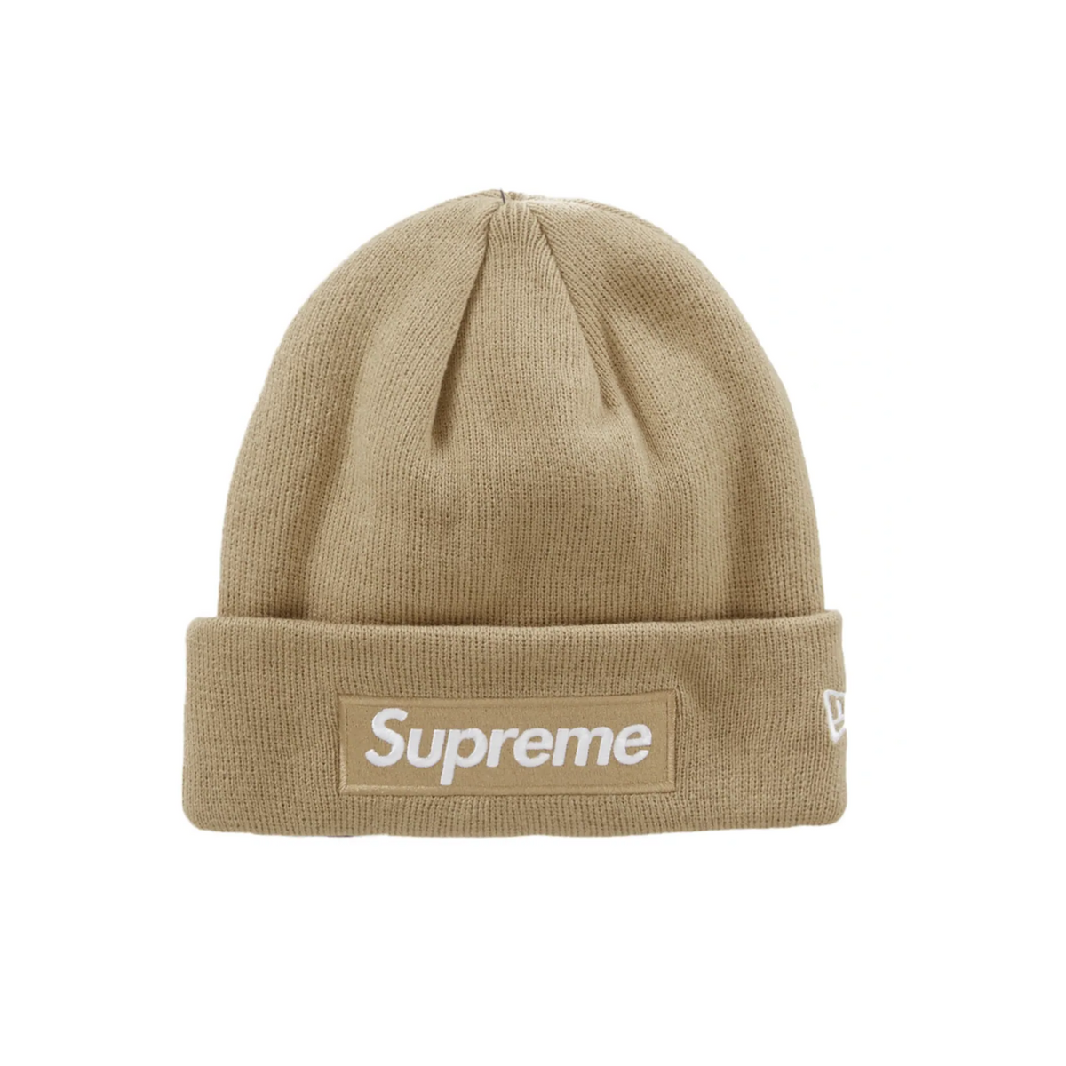 Supreme New Era Box Logo Beanie "Dark Sand"