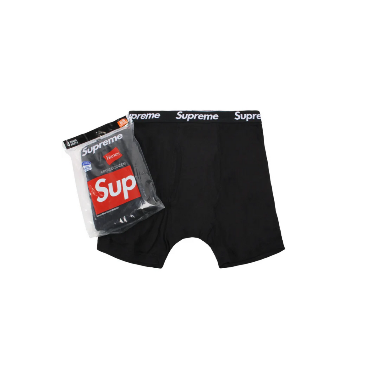 Supreme Hanes Boxer Briefs (4 stk.) "Black"