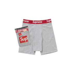 Supreme Hanes Boxer Briefs (2 stk.) "Heather Grey"