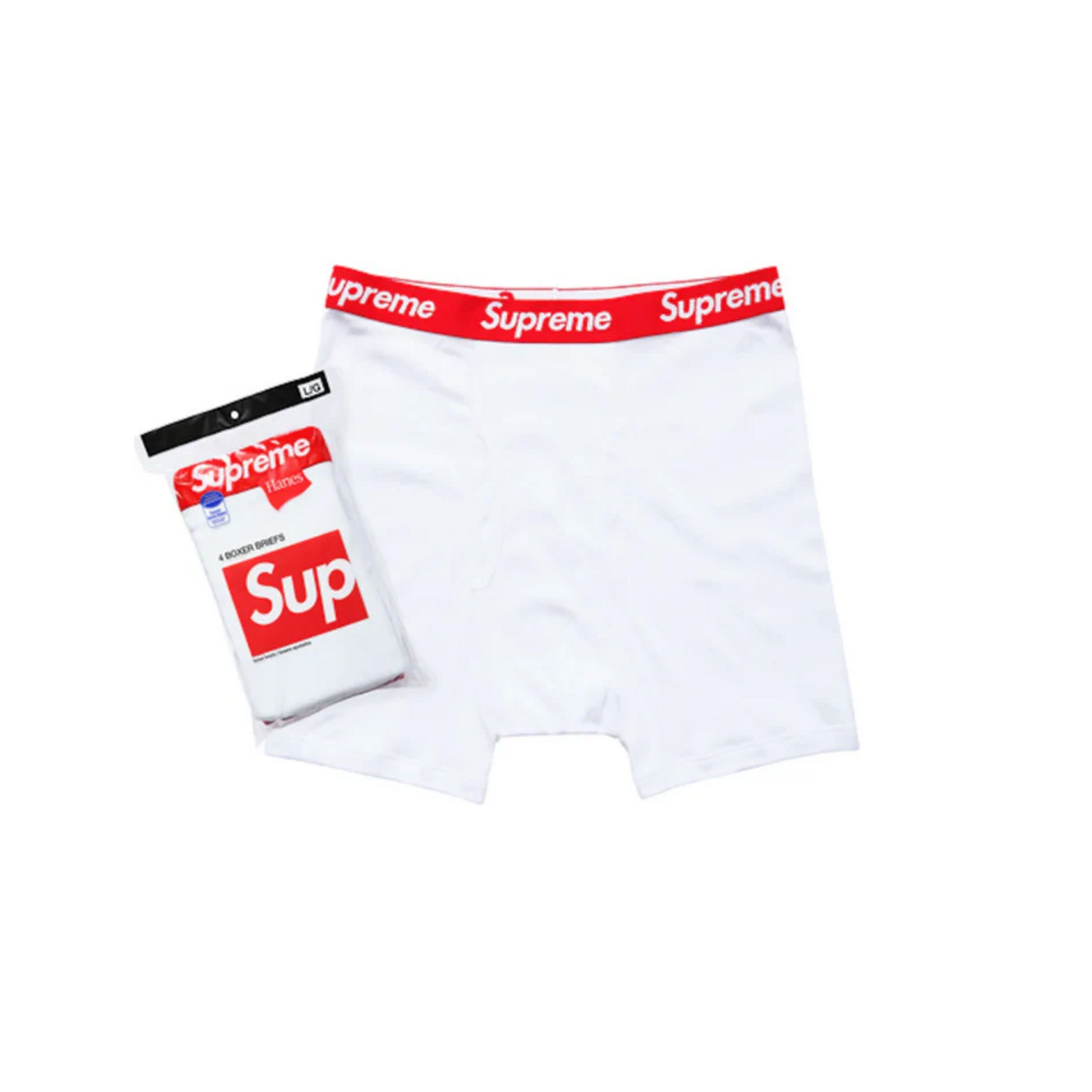 Supreme Hanes Boxer Briefs (4 stk.) "White"