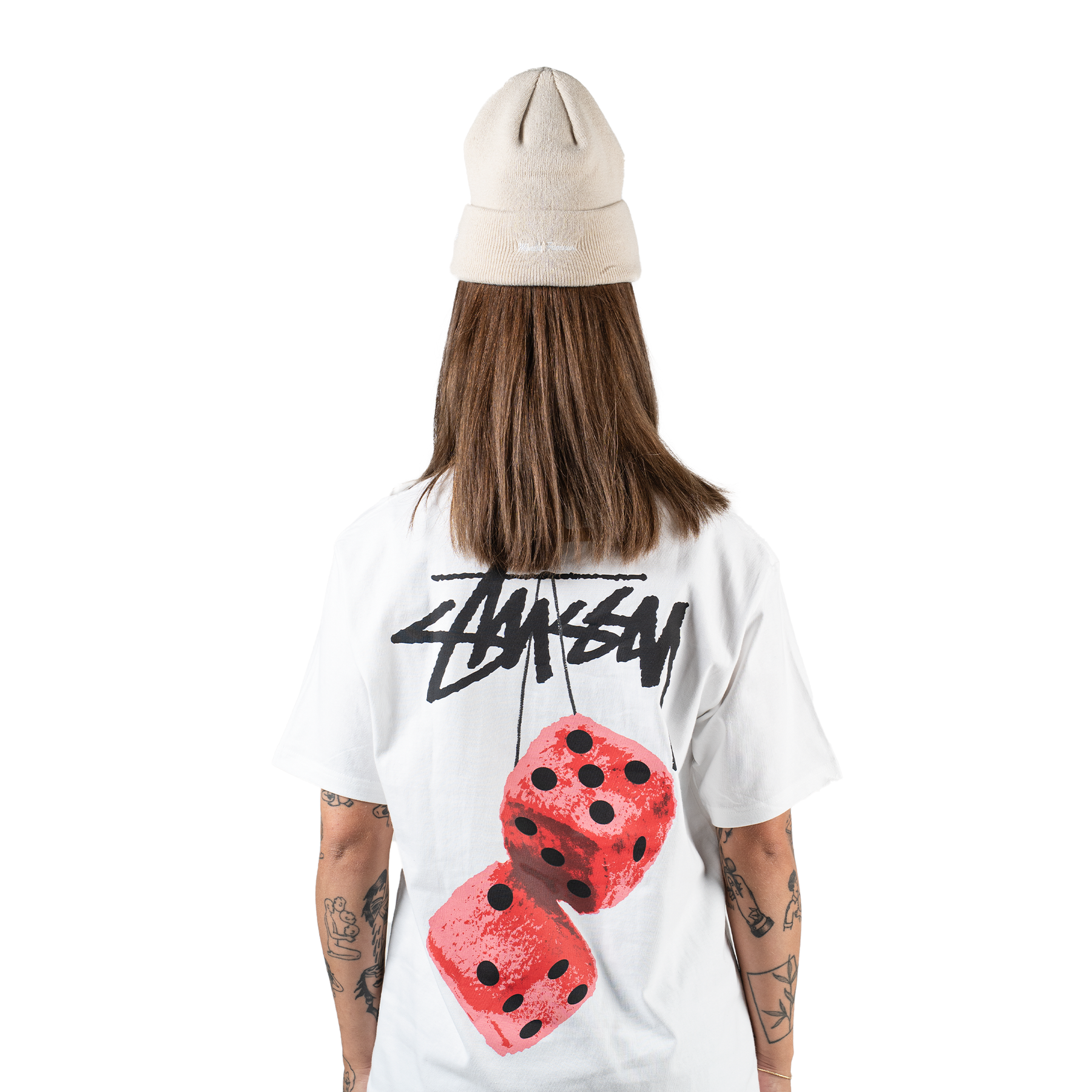 Stüssy Fuzzy Dice T-shirt White