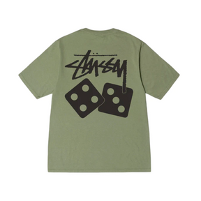 Stüssy Dice Pigment Dyed Tee "Artichoke" - street-bill.dk