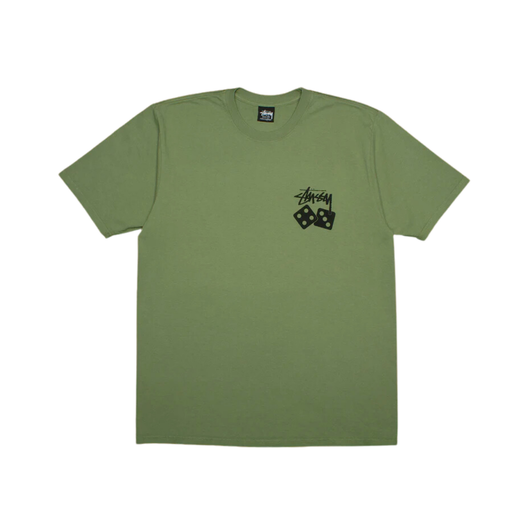 Stüssy Dice Pigment Dyed Tee "Artichoke" - street-bill.dk